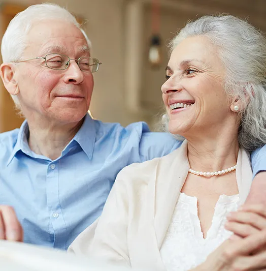 Senior enjoying independent daily living with support